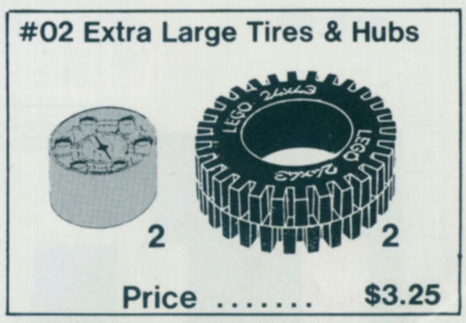 Extra Large Tires & Hubs LEGO set (#02-1)