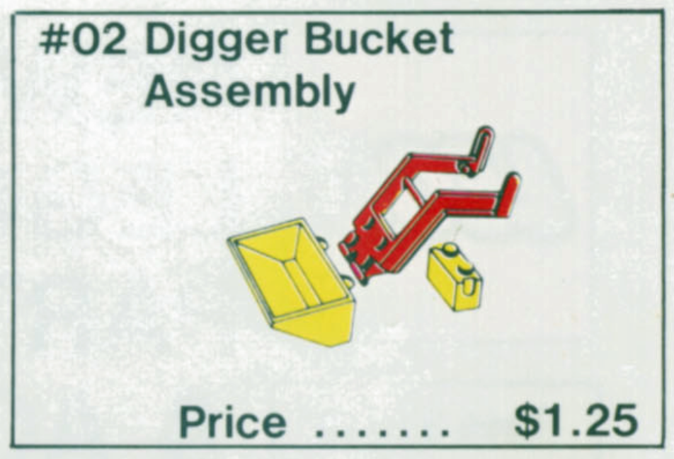 Digger Bucket Assembly LEGO set (#02-2)
