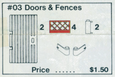 Doors and Fences LEGO set (#03-1)
