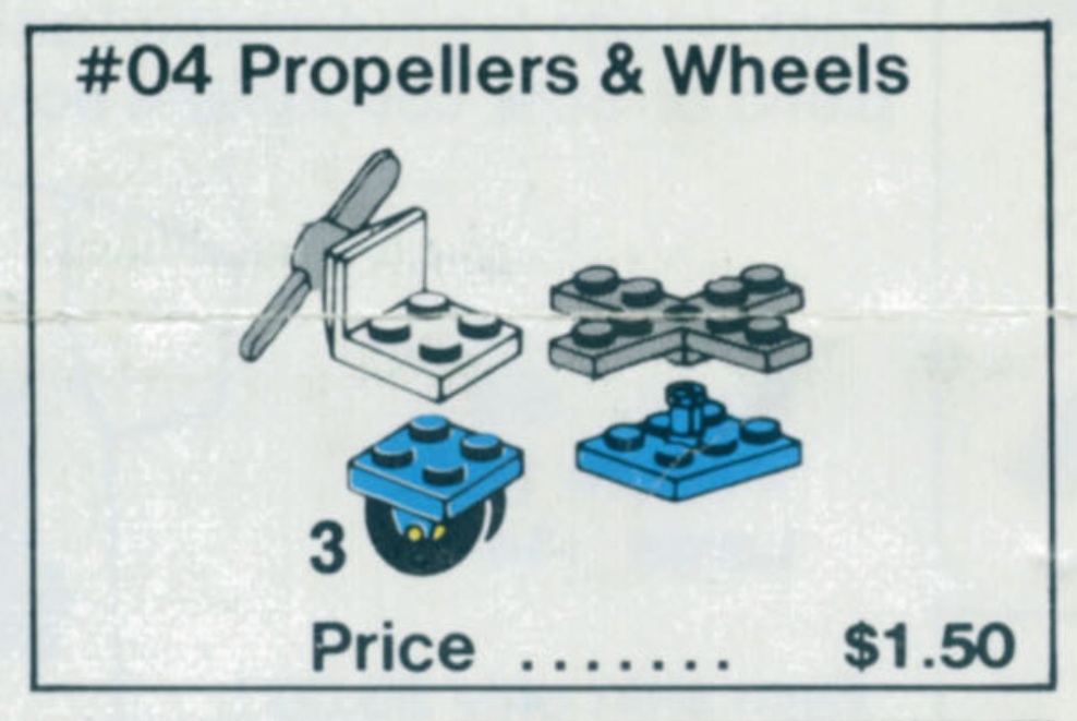 Propellers and Wheels LEGO set (#04-1)