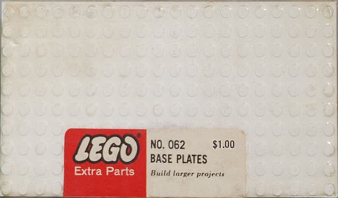 Five Large Base Plates - White LEGO set (#062-1)