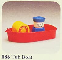 Tub Boat LEGO set (#086-1, 1978)