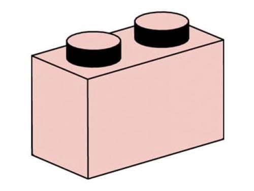 1 x 2 Sand Red Bricks LEGO set (#10003-1)