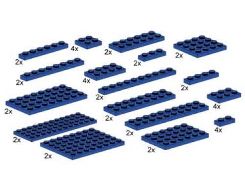 Assorted Blue Plates LEGO set (#10011-1)