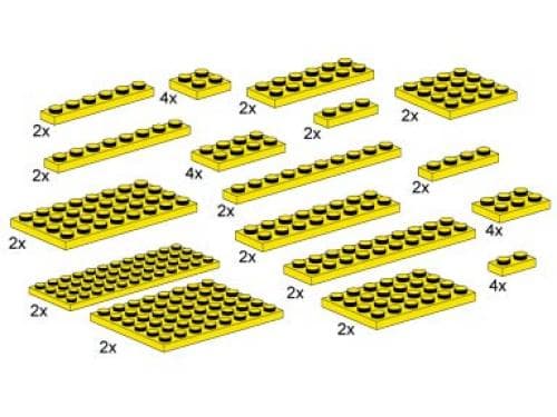 Assorted Yellow Plates LEGO set (#10012-1)