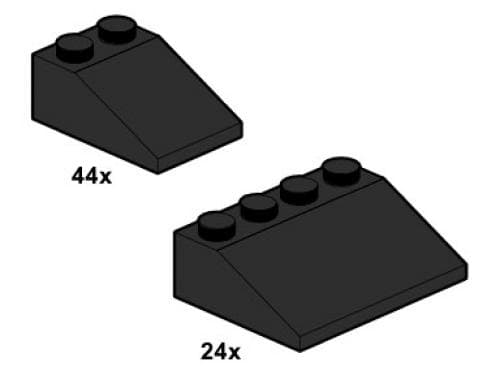 Black Slopes 33 3 x 2 and 3 x 4 LEGO set (#10054-1)