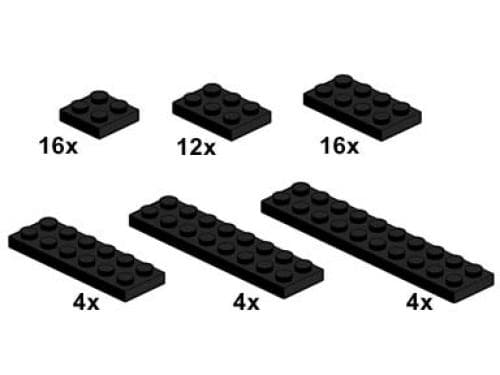Black Plates 2 x n LEGO set (#10057-1)