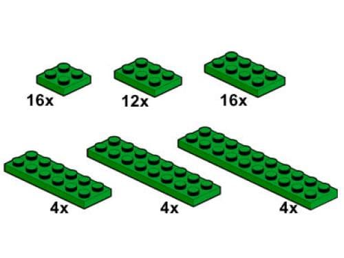Dark Green Plates 2 x n LEGO set (#10059-1)