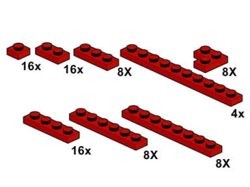 Red Plates 1 x n LEGO set (#10062-1)