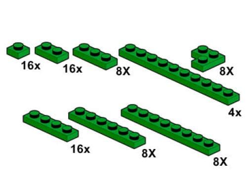 Green Plates 1 x n LEGO set (#10063-1)