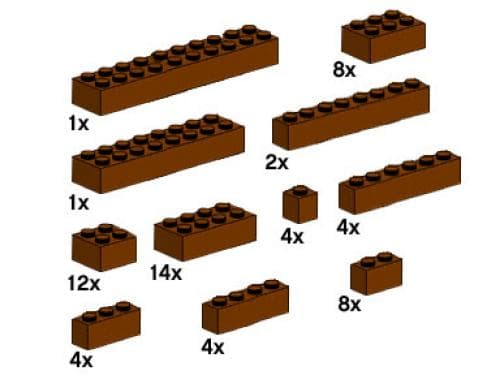 Assorted Brown Bricks LEGO set (#10147-1)