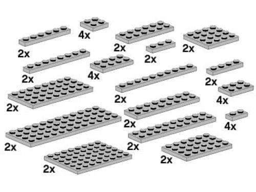 Assorted Light Gray Plates LEGO set (#10148-1)