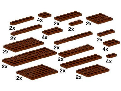 Assorted Brown Plates LEGO set (#10150-1)