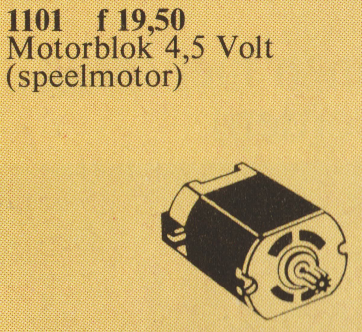 Replacement 4.5V Motor LEGO set (#1101-1, 1977)
