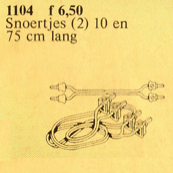 Battery Cables (10 & 75cm) LEGO set (#1104-1, 1977)