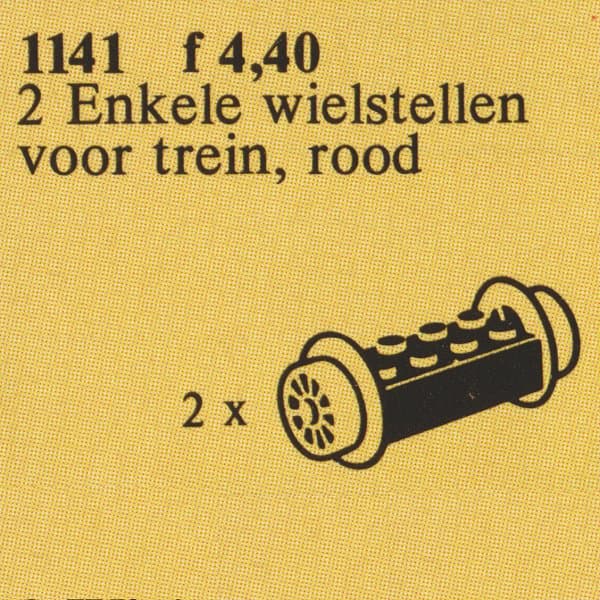 Wheel Bricks with Small Red Train Wheels LEGO set (#1141-1)