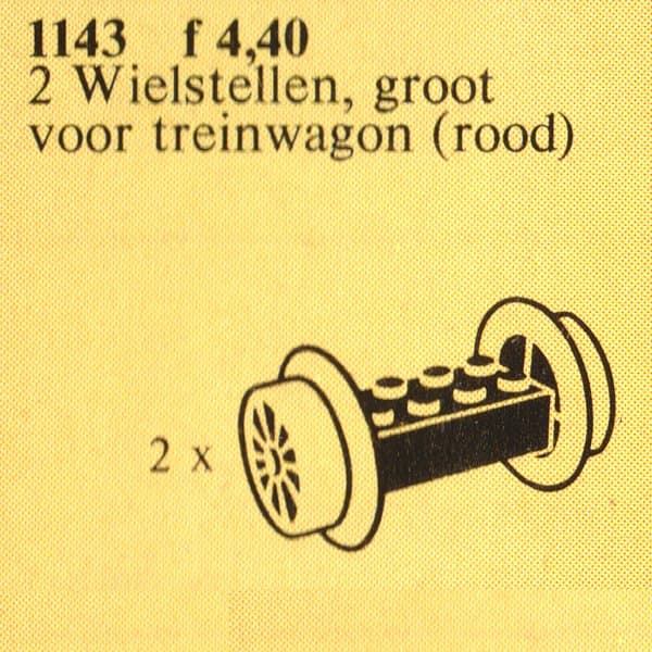 Wheel Bricks with Large Red Train Wheels LEGO set (#1143-1)