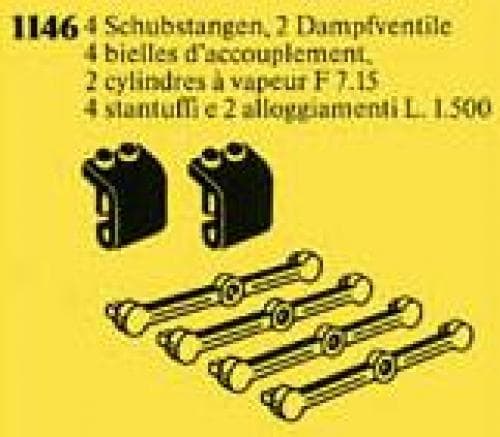 Pushrods, Cylinder Housings LEGO set (#1146-1)