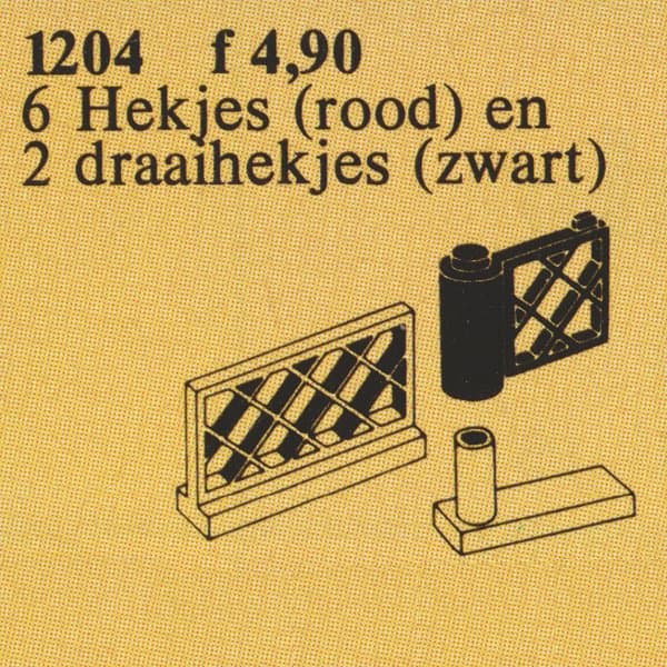 Fences, Red and Black LEGO set (#1204-1)