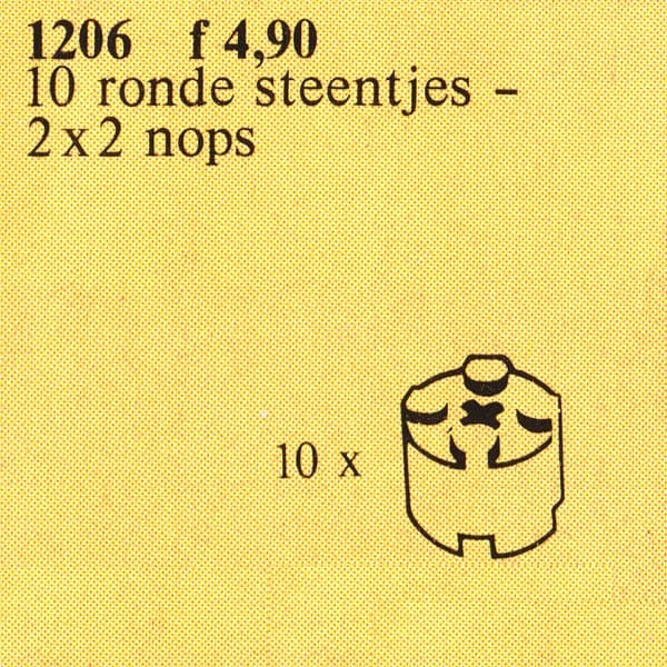 Round Bricks (2 x 2), White LEGO set (#1206-1)