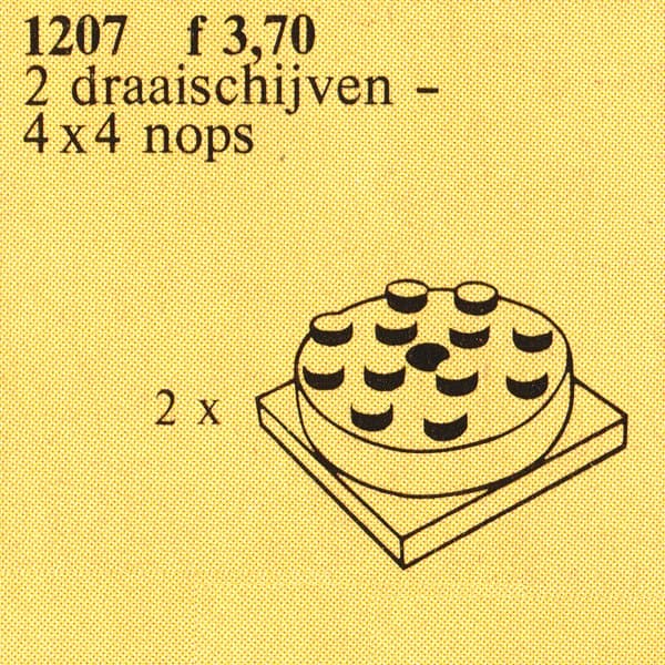 Turntables (4 x 4), Red LEGO set (#1207-1)