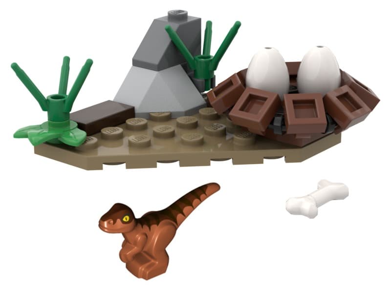 Baby Raptor and Nest LEGO set (#121801-1)