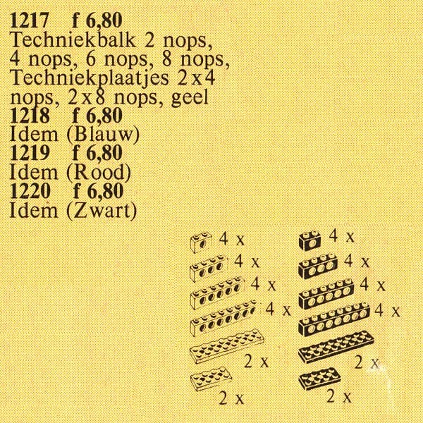 TECHNIC Beams & Plates [Red] LEGO set (#1219-1)