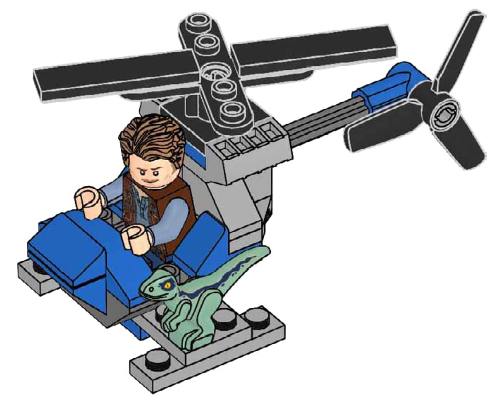 Owen with Helicopter LEGO set (#122113-1)
