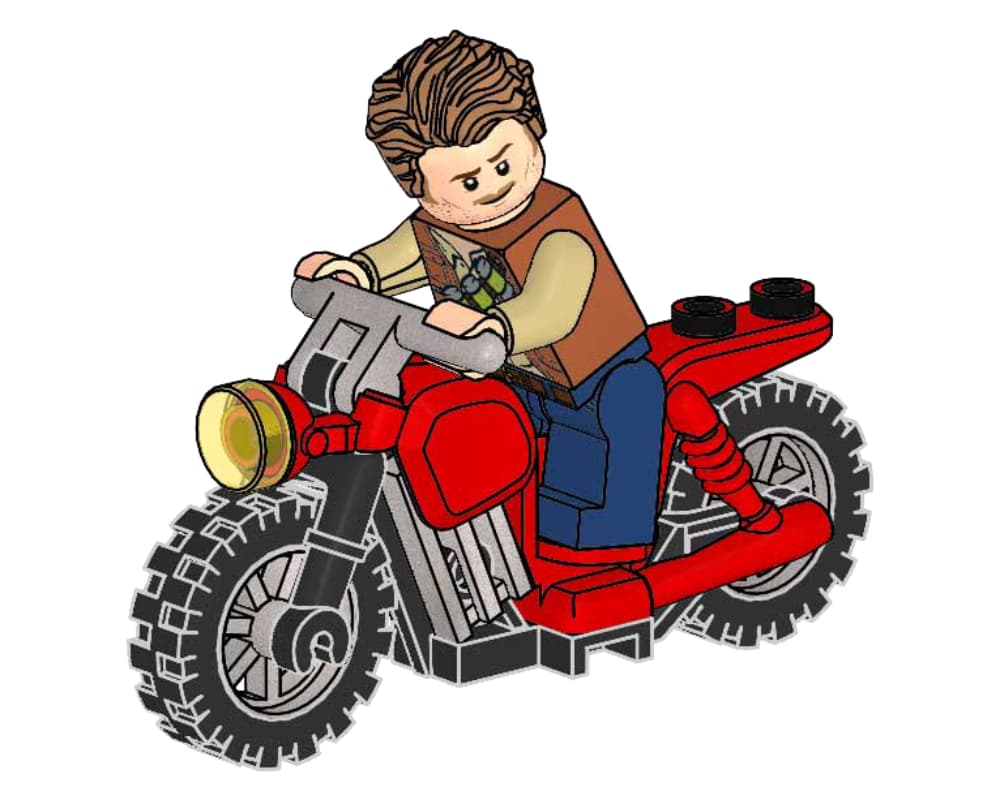 Owen Grady and Red Motorbike LEGO set (#122114-1)