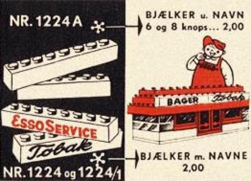 8 Named Beams LEGO set (#1224-2, 1955)