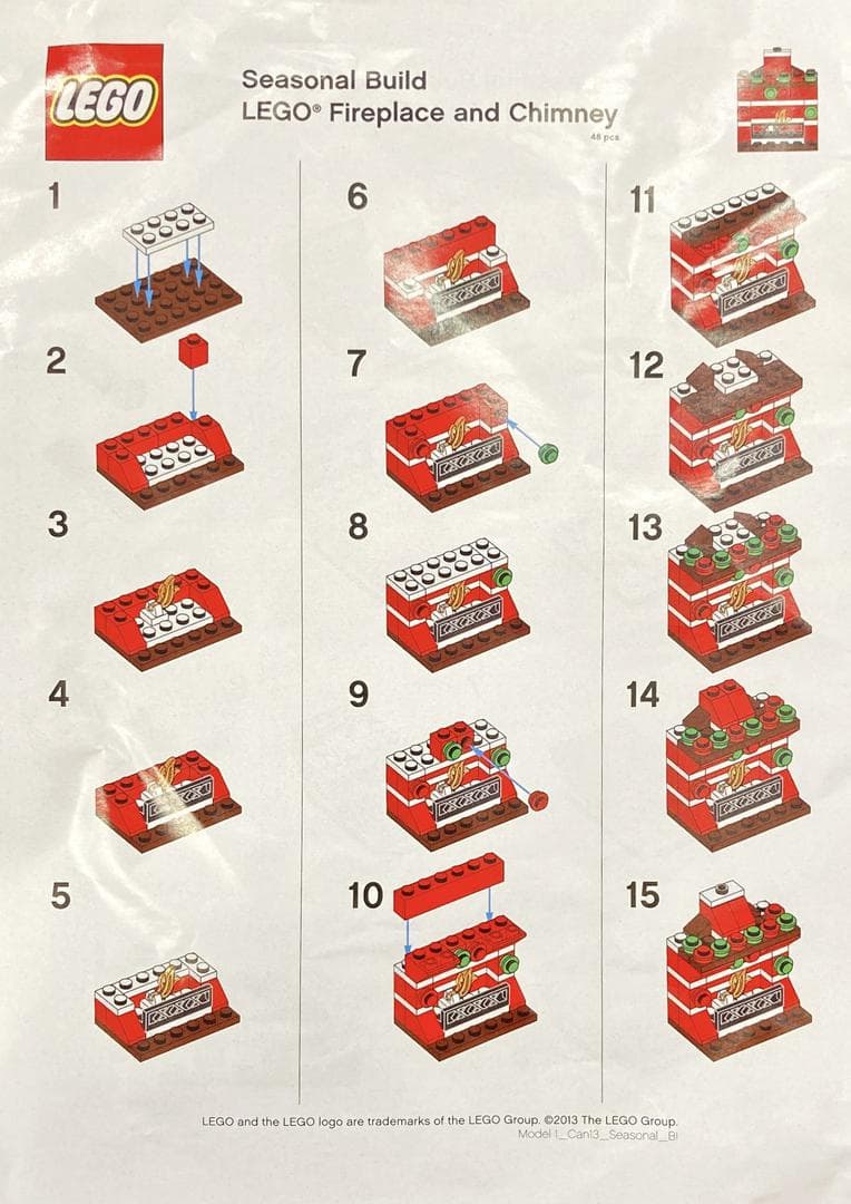 Fireplace and Chimney LEGO set (#128282-1)