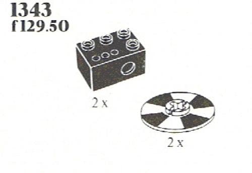 Optosensors (4.5V) and Discs LEGO set (#1343-1, 1986)