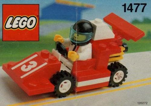 Red Race Car Number 3 LEGO set (#1477-1, 1991)