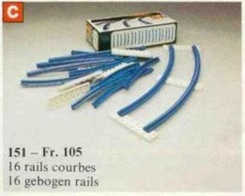 Curved Track LEGO set (#151-1)