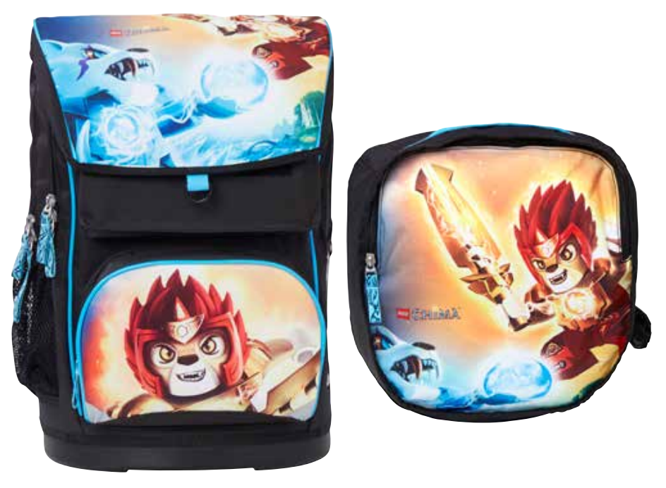 Legends of Chima Fire and Ice Large Backpack with Gym Bag LEGO Bags, Totes, & Luggage set (#15231-1, 2015)