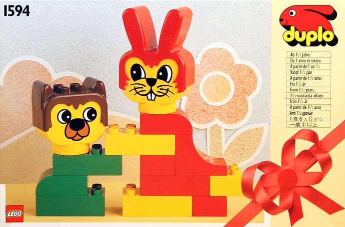 Rabbit and Bear Friend LEGO set (#1594-1, 1992)
