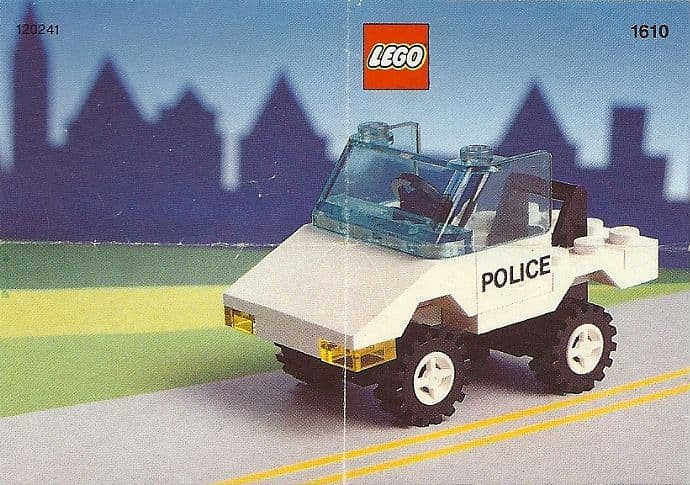 Police Car LEGO set (#1610-1, 1991)