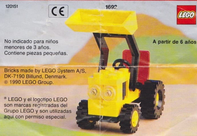 Tractor Loader LEGO set (#1692-1)