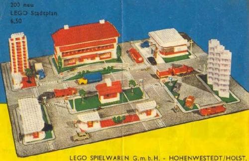 LEGO Town Plan Board, Continental European Cardboard Version LEGO set (#200-4)