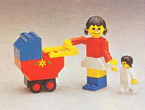Mother with Baby Carriage LEGO set (#208-1)