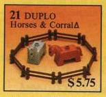 Horses & Corral LEGO set (#21-1)