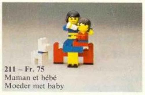 Mother and Baby with Dog LEGO set (#211-1)