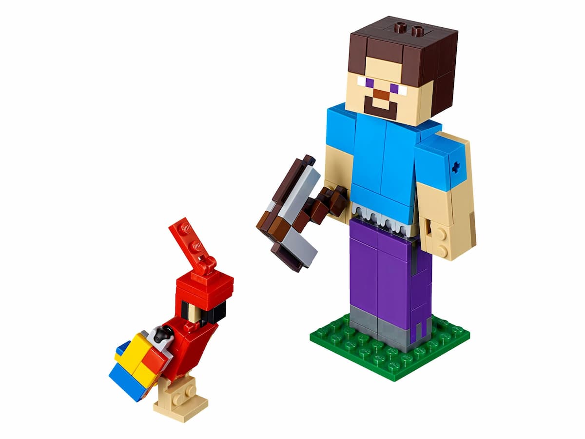 Minecraft Steve BigFig with Parrot LEGO set (#21148-1)