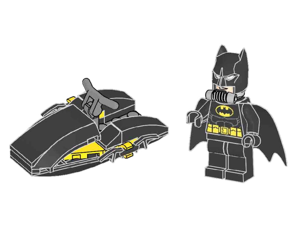 Batman on Jet Boat LEGO set (#212224-1)