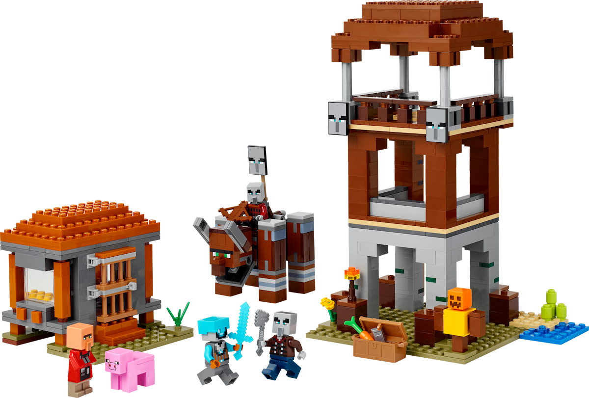 The Pillager Outpost and Ravager LEGO set (#21278-1)