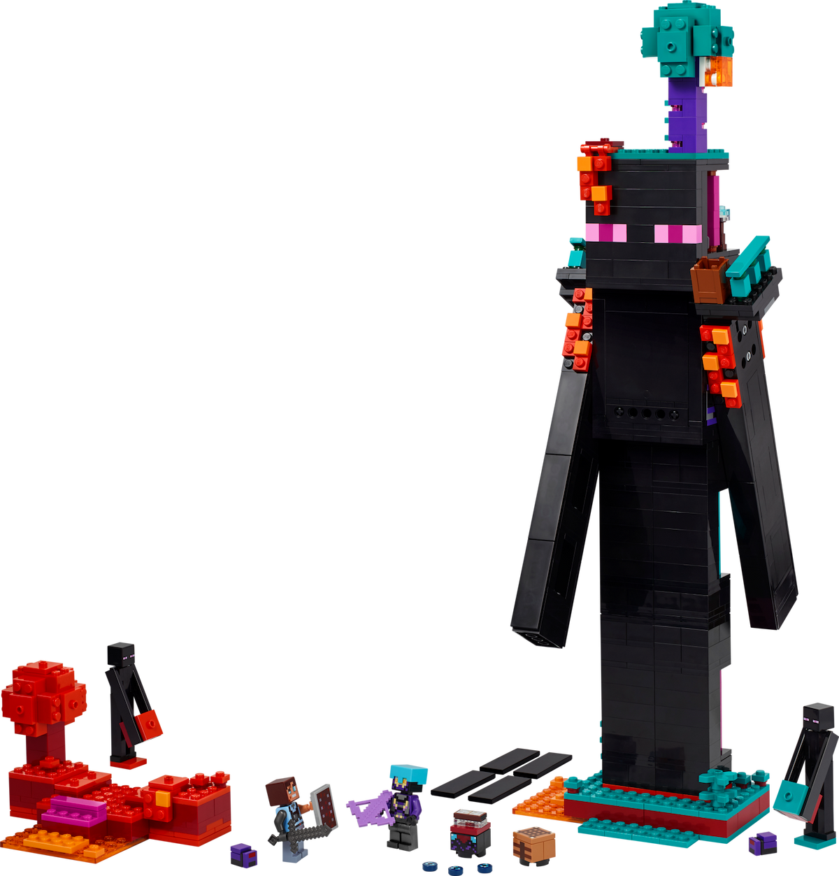 The Enderman Tower LEGO set (#21279-1)