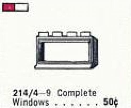 1 x 4 x 2 Window in Frame LEGO set (#214.4-1)