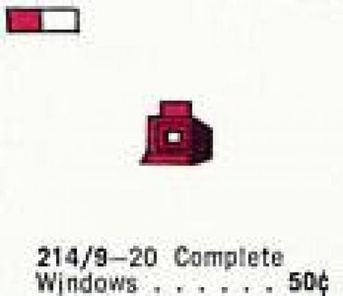 1 x 1 x 1 Window Frame LEGO set (#214.9-1)