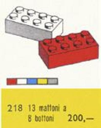 2 x 4 Bricks LEGO set (#218-2)