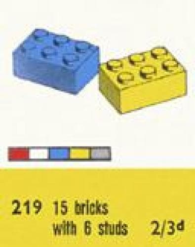 2 x 3 Bricks LEGO set (#219-1)